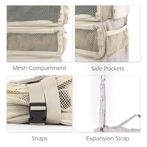Portable Hanging Shelves for Suitcase - S Beige