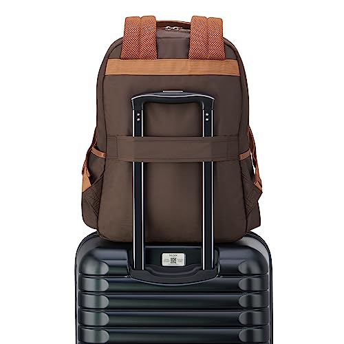DELSEY Laptop Travel Backpack, Chocolate Brown, 16.5 Inch