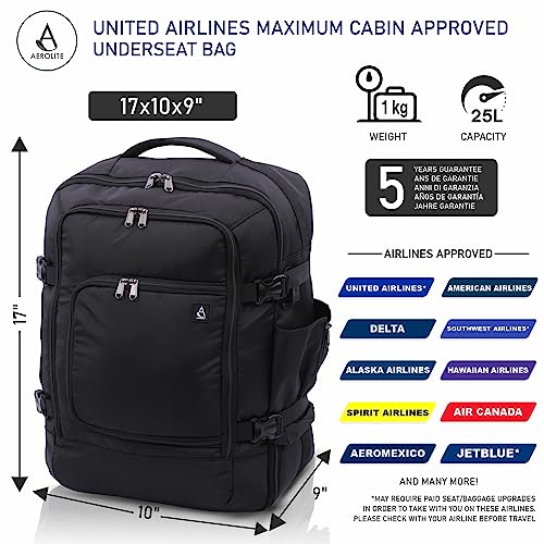 Maximum Size Eco-Friendly Cabin Backpack: United Airlines Approved