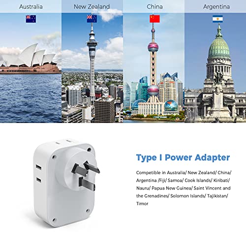 Australia NZ Power Adapter USB C: TESSAN Travel Adaptor
