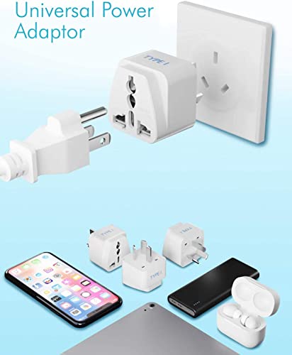 Grounded Universal Travel Plug Adapter for Australia, China, New Zealand