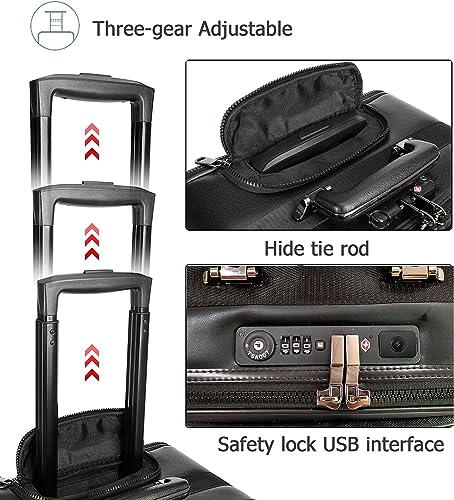 Aviation Travel Carry-on Luggage Set with Spinner Wheels