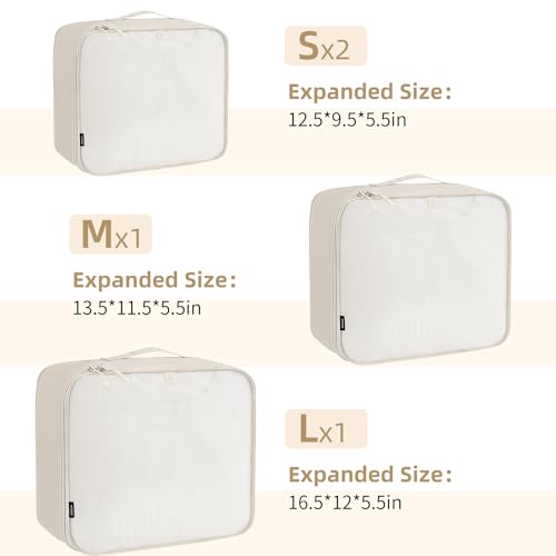 Aviation Travel Packing Cubes Set - Cream