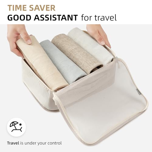 Aviation Travel Packing Cubes Set - Cream