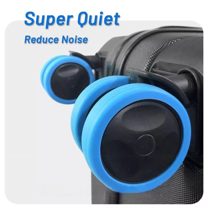 Yopolaz 8-Pack Silicone Noise-Reducing Luggage Wheels Cover