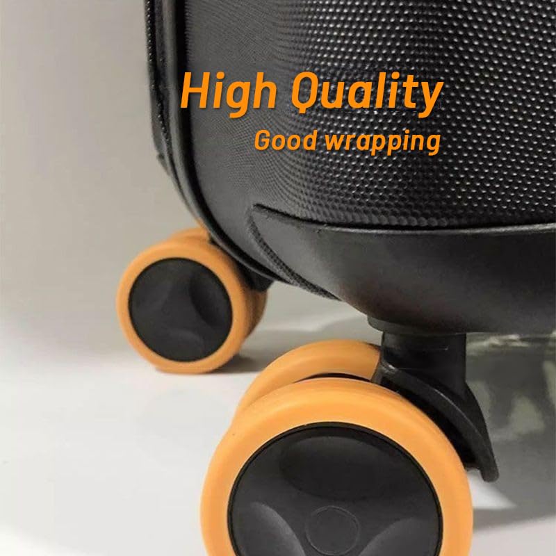 Yopolaz 8-Pack Silicone Noise-Reducing Luggage Wheels Cover