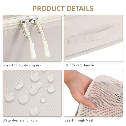 Aviation Travel Packing Cubes Set - Cream