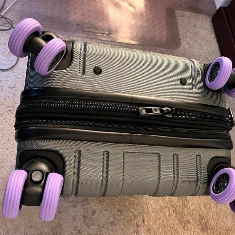 Yopolaz 8-Pack Silicone Noise-Reducing Luggage Wheels Cover