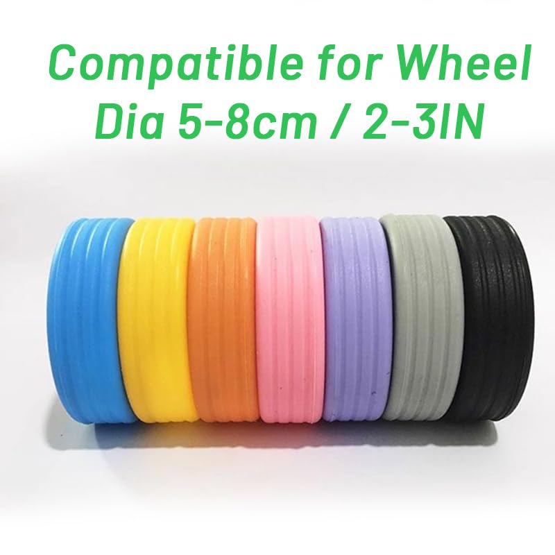 Yopolaz 8-Pack Silicone Noise-Reducing Luggage Wheels Cover