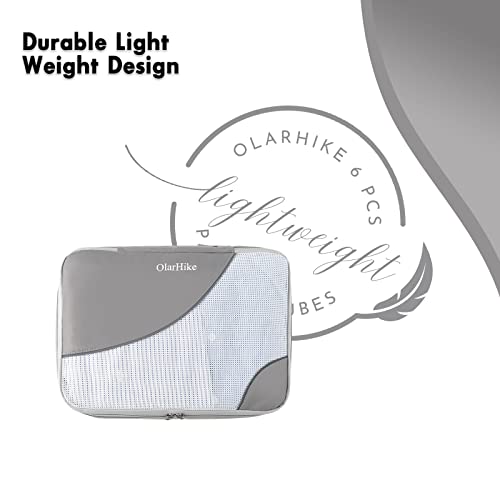 OlarHike 8-Piece Travel Packing Cubes - Ash Grey