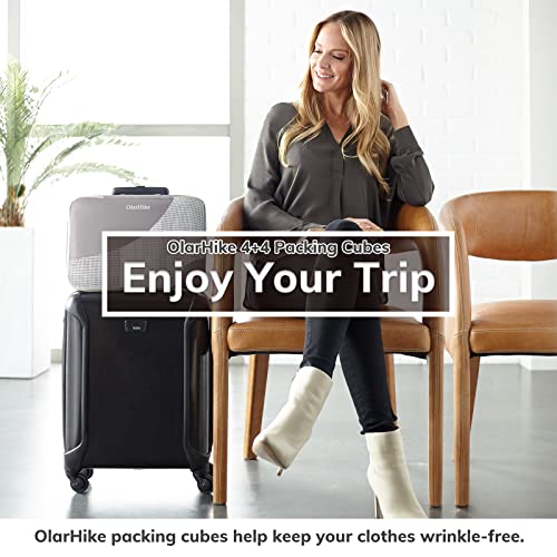 OlarHike 8-Piece Travel Packing Cubes - Ash Grey