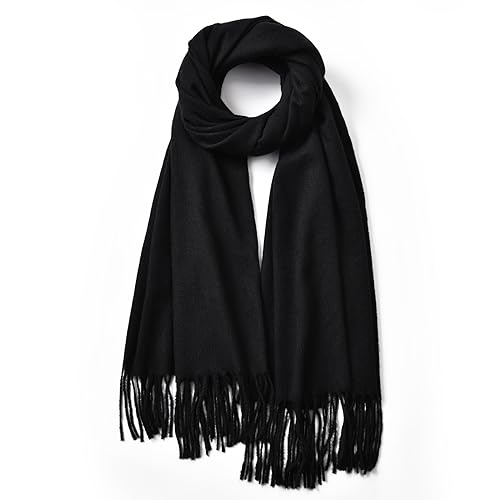 Aviation-Inspired Black Women's Winter Scarf