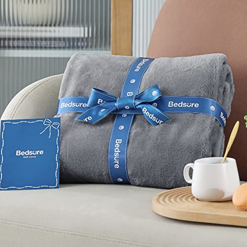 Aviation Grey Flannel Bed Throw Blanket