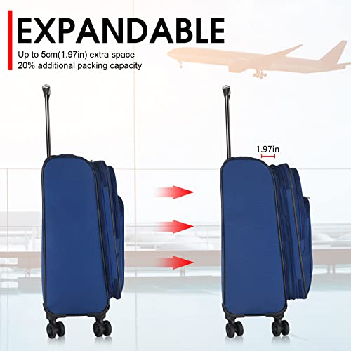 Verdi Travel Carry On Luggage with USB Charging