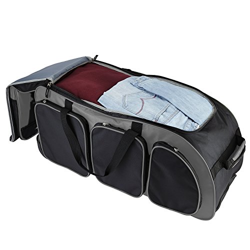 Xpedition 30" Multi-Pocket Rolling Duffel Bag in Charcoal