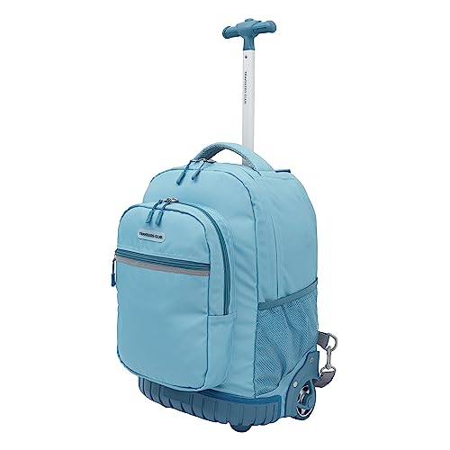 18-Inch Aqua Travelers Club Rolling Backpack