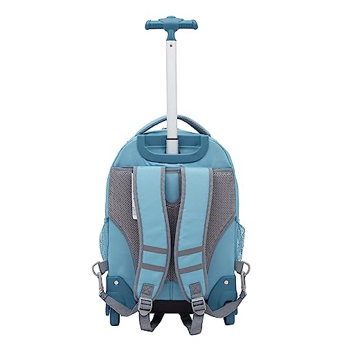18-Inch Aqua Travelers Club Rolling Backpack