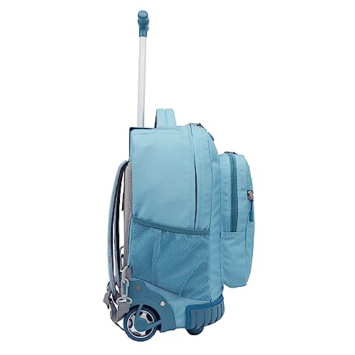18-Inch Aqua Travelers Club Rolling Backpack