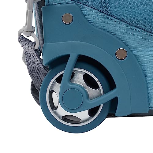 18-Inch Aqua Travelers Club Rolling Backpack