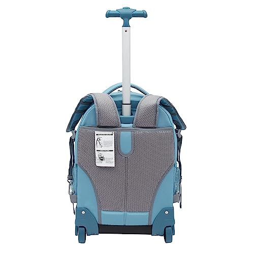 18-Inch Aqua Travelers Club Rolling Backpack