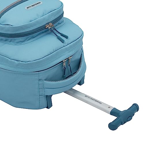 18-Inch Aqua Travelers Club Rolling Backpack