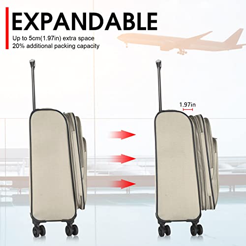 Verdi Travel 2-Piece Expandable Suitcase Set with USB Port