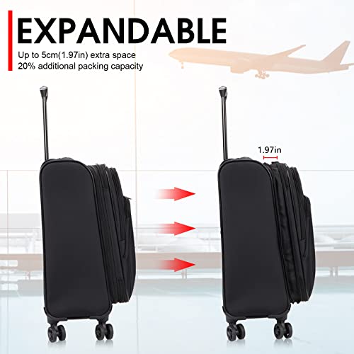 Verdi Travel Softshell Luggage Set: 2-Piece Lightweight Duo