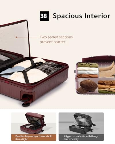 Pink PC Hard Shell Spinner Luggage - 21