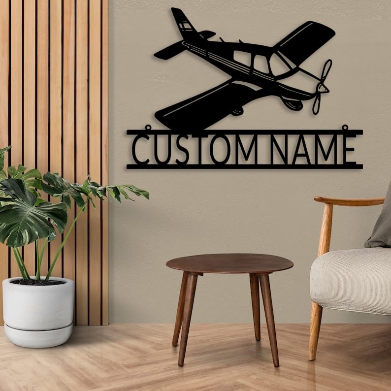 Personalized Aircraft Metal Wall Art Decor for Aviation