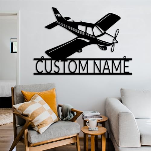 Personalized Aircraft Metal Wall Art Decor for Aviation