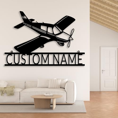 Personalized Aircraft Metal Wall Art Decor for Aviation