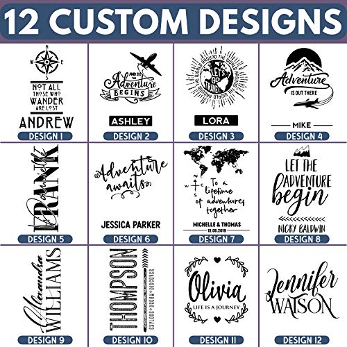 Customizable Leather Luggage Tag Set - 9 Colors