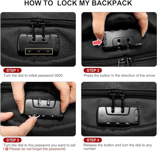 LOVEVOOK Waterproof Anti Theft Laptop Backpack