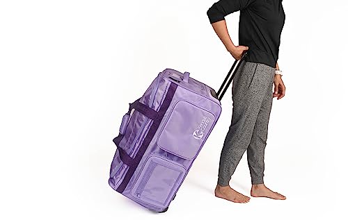 28" Lilac Purple Dance Bag with Garment Rack