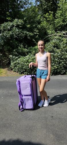 28" Lilac Purple Dance Bag with Garment Rack