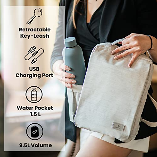 Nordace Siena II Mini Smart Backpack - Light Gray