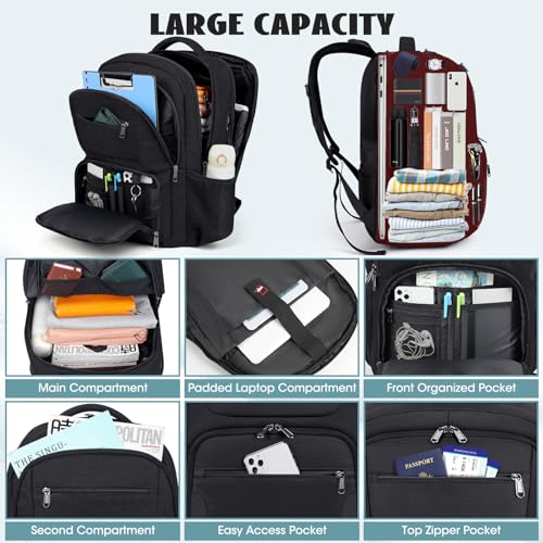 17" Aviation Laptop Backpack with USB Charging Hole