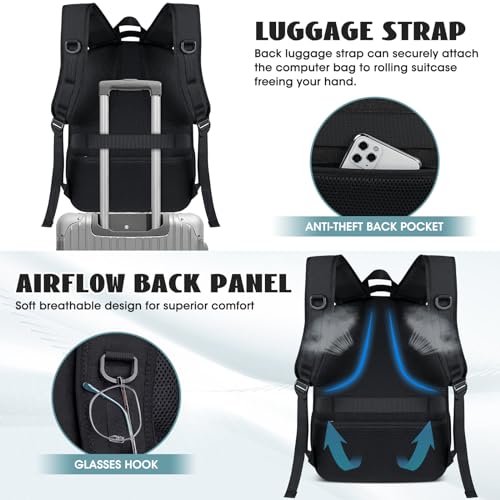 17" Aviation Laptop Backpack with USB Charging Hole