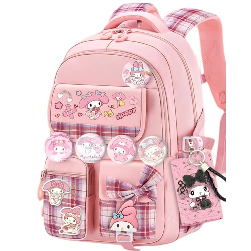 Vivixilan Kawaii Anime Cartoon Backpack with 18Pcs Accessories