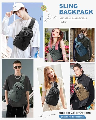 Black Sling Crossbody Bag for Aviation Enthusiasts