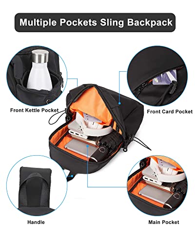 Black Sling Crossbody Bag for Aviation Enthusiasts