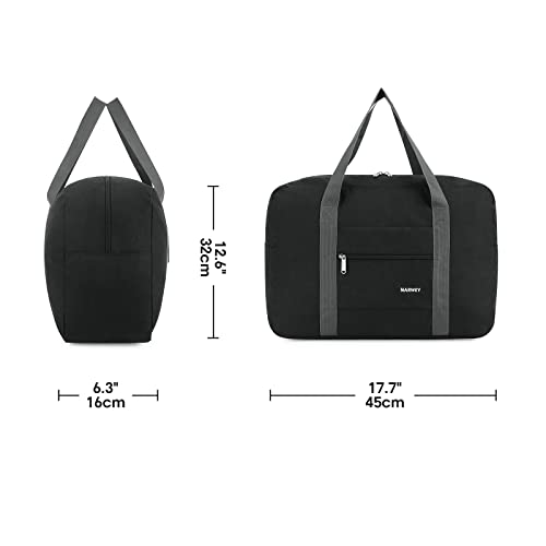Foldable Travel Duffel Bag for Spirit Airlines (1112 Black)