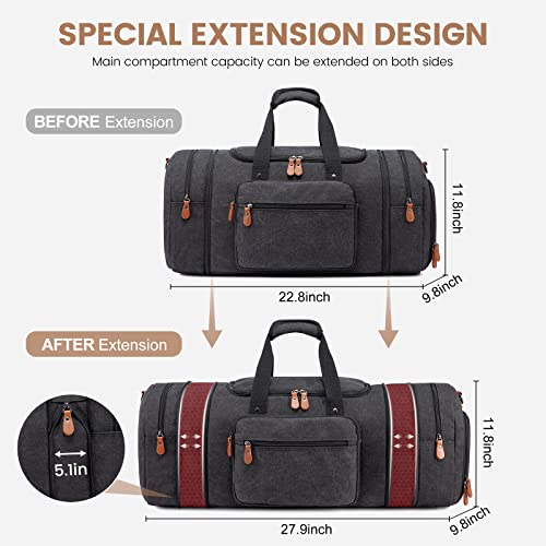Aviation Canvas Duffle Bag with Shoe Compartment
