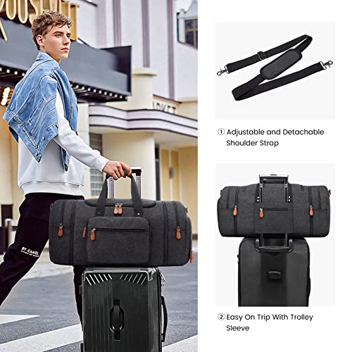 Aviation Canvas Duffle Bag with Shoe Compartment