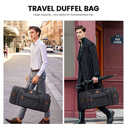 Aviation Canvas Duffle Bag with Shoe Compartment