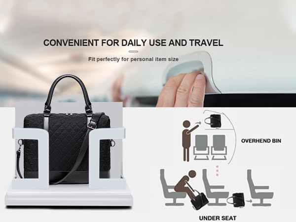 Aviator Canvas Travel Tote Bag with Zipper