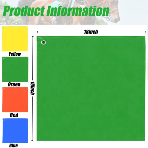 SETHVILL 4 Pcs Telescopic Handheld Horse Training Flags