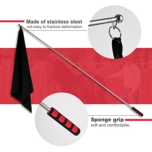 10 Pcs Horse Training Flag Set with Telescopic Pole