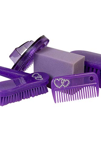 Purple Weaver Leather Youth Grooming Kit, 9" for Horses