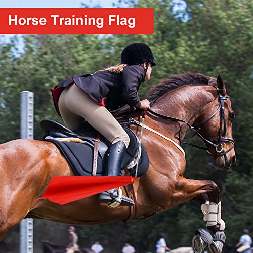 10 Pcs Horse Training Flag Set with Telescopic Pole